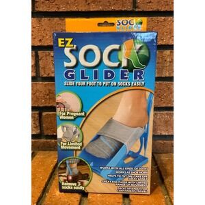 EZ Sock Glider Blue Helps Put Socks On & Off